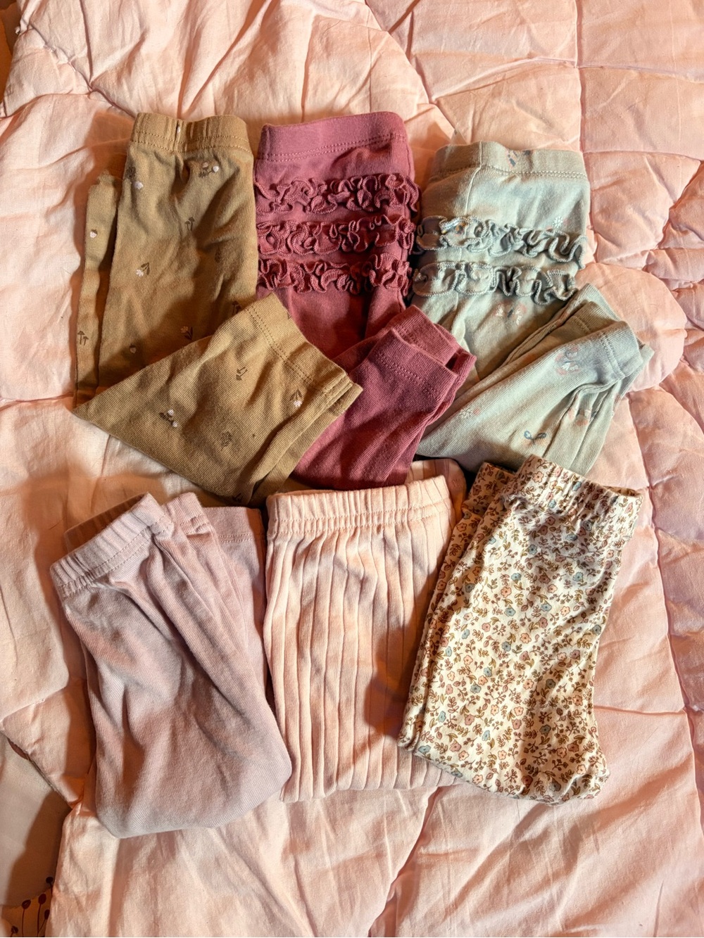 Carter's Pink and Tan Pant Bundle